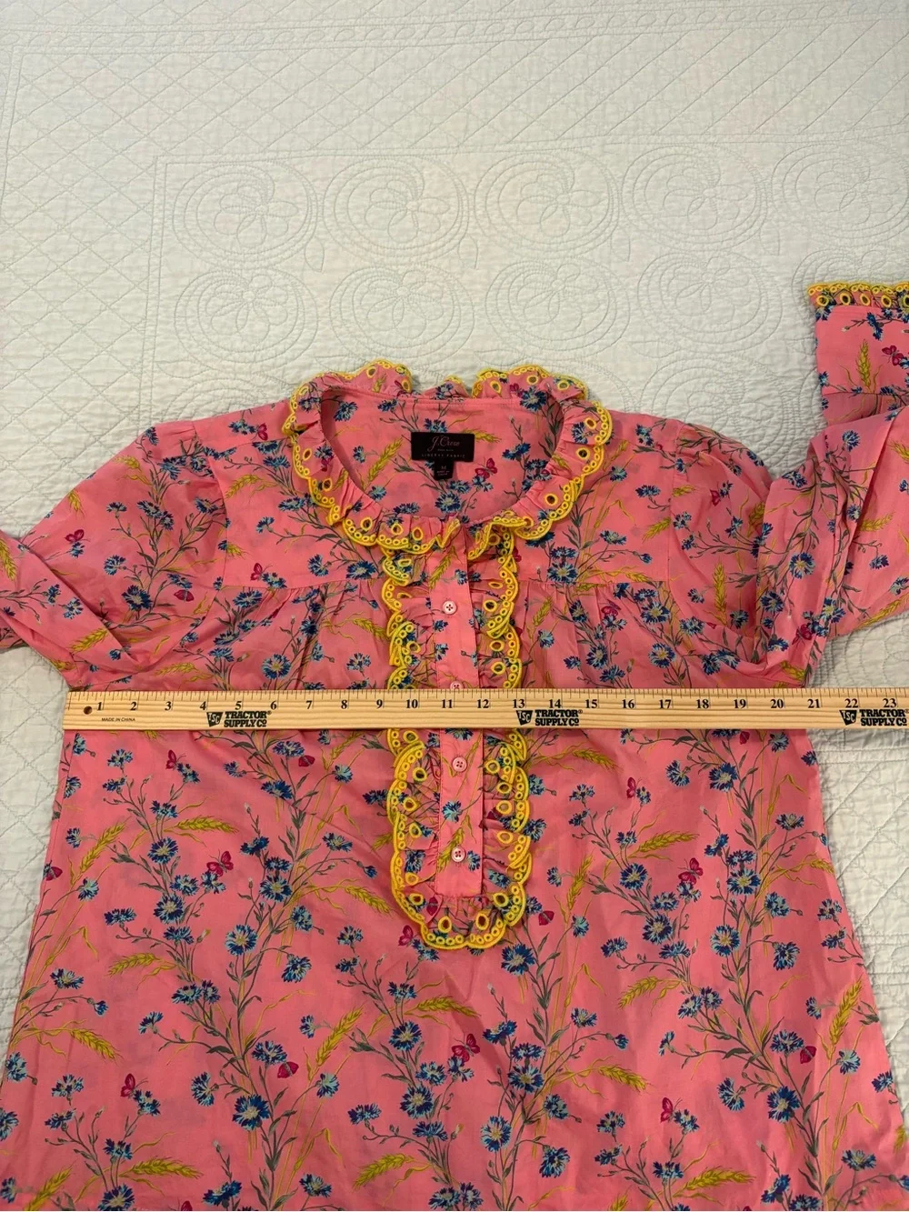 J Crew ruffle blouse. Size medium.